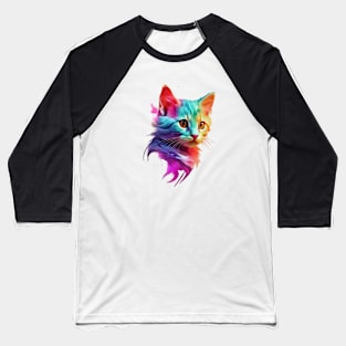 Feline rainbow. So cute! Baseball T-Shirt